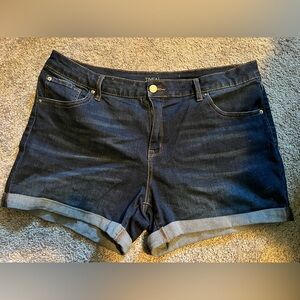 3/$25- blue Jean shorts - Time & Tru brand. Size 16 - mid rise